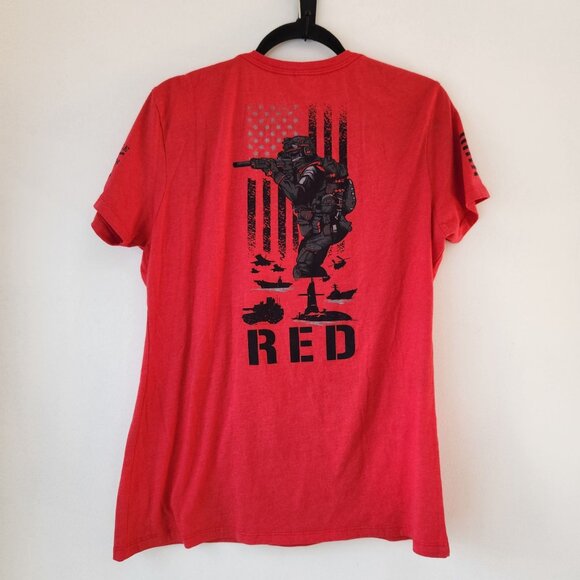 Grunt Style Red Shirt Military Police Tactical Deployed Graphic Tee Men's 2X - Picture 3 of 8